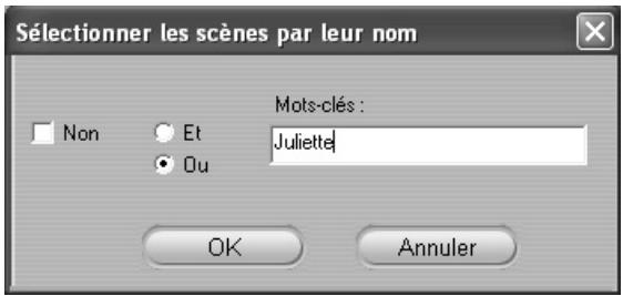 PINNACLE STUDIO 9 - Sélection des scènes par nom - 1