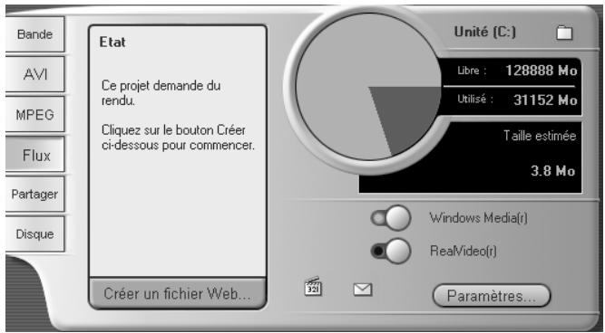 PINNACLE STUDIO 9 - Pour produit une sortie de votre film sur RealVideo ou Windows Media : - 1