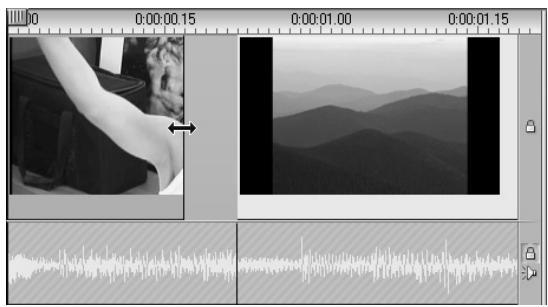 PINNACLE STUDIO 9 - Pour effectuer une coupe en L : - 2