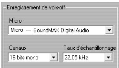 PINNACLE STUDIO 9 - Options d'enregistrement de la voix-off - 1
