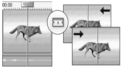PINNACLE STUDIO 9 - Bouton Fractionner clip/scène - lame de rasoir - 2