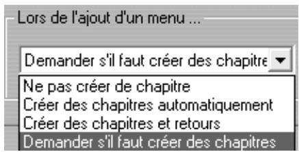 PINNACLE STUDIO 9 - Lors de l'ajout d'un menu - 1