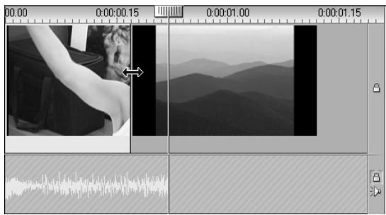 PINNACLE STUDIO 9 - Pour effectuer une coupe en L : - 3