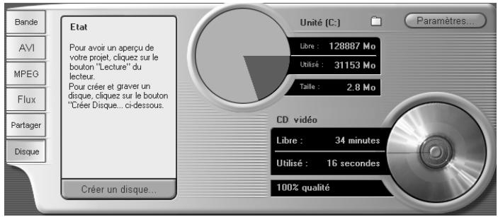 PINNACLE STUDIO 9 - Pour produit une sortie de votre film sur un disque ou sur une image DVD : - 1