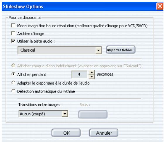 PINNACLE INSTANT VIDEOALBUM - Options des diaporamas - 1