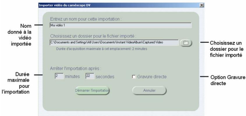 PINNACLE INSTANT VIDEOALBUM - Le bouton video provenant du caméscope - 2