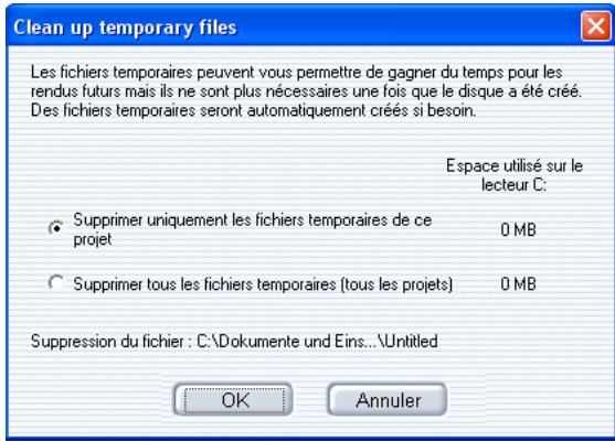 PINNACLE INSTANT VIDEOALBUM - Supprimer les fichiers temporaires - 1