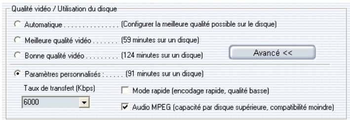 PINNACLE INSTANT VIDEOALBUM - Paramètres personnalisés - 1