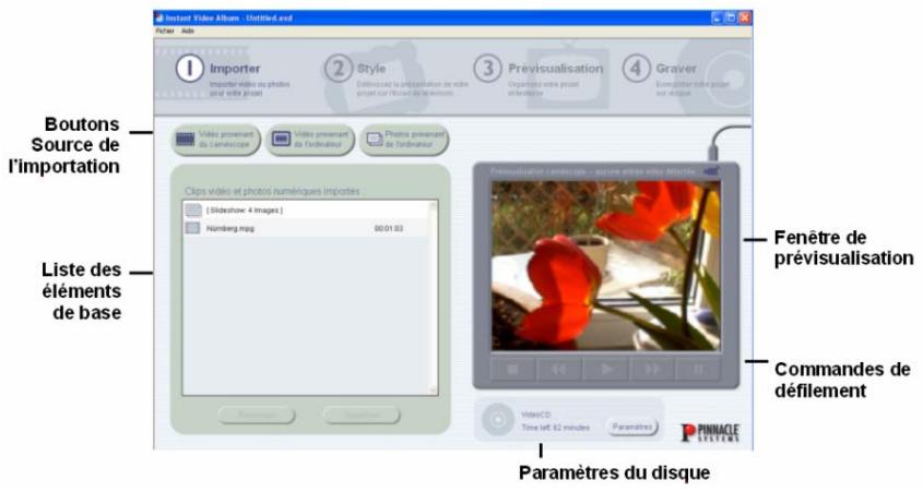 PINNACLE INSTANT VIDEOALBUM - Chapitre 2 : importation - 2