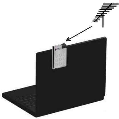PINNACLE PCTV DVB-T PRO USB - Fixation sur l'ordinateur portable - 4