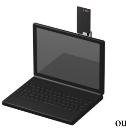 PINNACLE PCTV DVB-T PRO USB - Fixation sur l'ordinateur portable - 3
