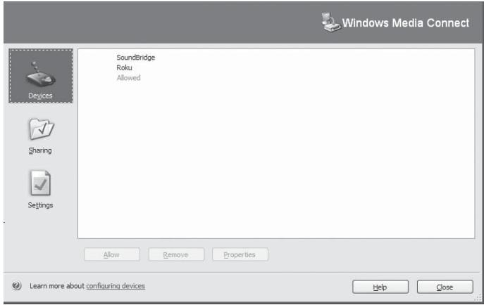 PINNACLE SOUNDBRIDGE - Attivazione della condivizione in Windows Media Connect - 1