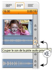 PINNACLE STUDIO 12 - Coupure du son et masquage d'une piste - 1