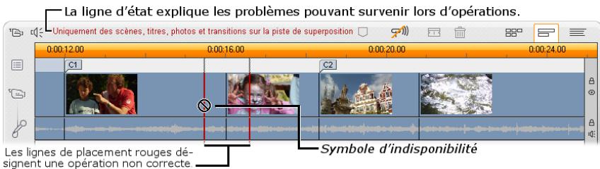PINNACLE STUDIO 12 - Retour d'informations sur l'emplacement du clip - 1