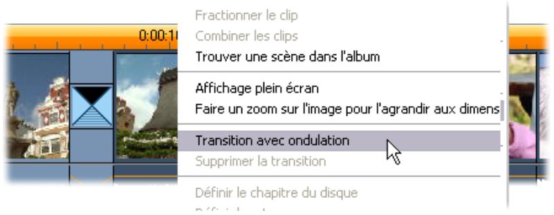 PINNACLE STUDIO 12 - La commande Transition avec ondulation - 2