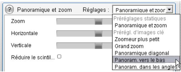 PINNACLE STUDIO 12 - L'interface de l'effet panoramicque et zoom - 1