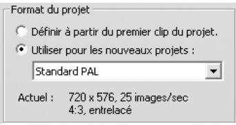 PINNACLE STUDIO 12 - Format video du projet - 1