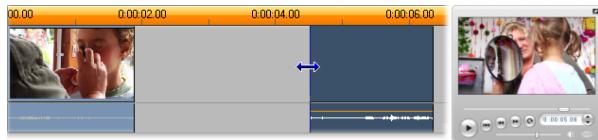 PINNACLE STUDIO 12 - Pour faire un découvert avec plusieurs clips dans le Plan de montage : - 3