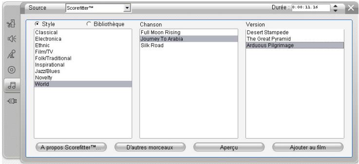 PINNACLE STUDIO 12 - L'outil Fond musical - 2