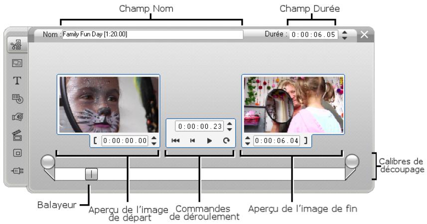 PINNACLE STUDIO 12 - Découpage à l'aide de l'outil Modifier les propriétés du clip - 2