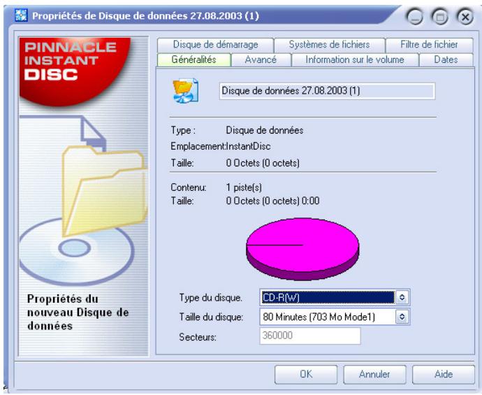 PINNACLE STUDIO MEDIASUITE - Créer un disque de données sans l'Assistant - 1