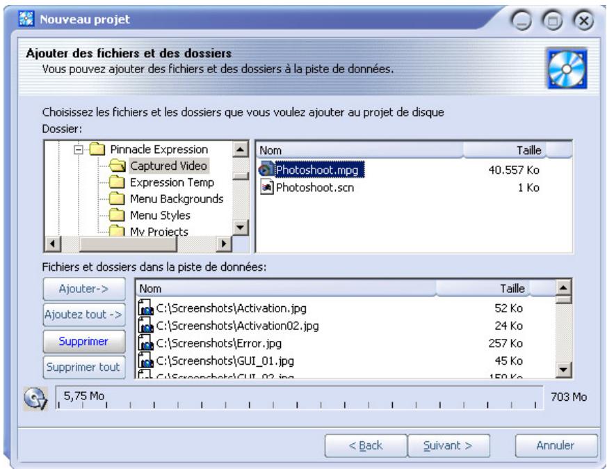 PINNACLE STUDIO MEDIASUITE - Créer un disque de données avec l'Assistant - 1