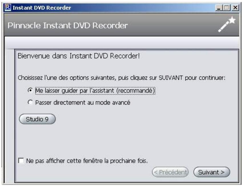 PINNACLE STUDIO MEDIASUITE - La fenêtre d'accueil - 1