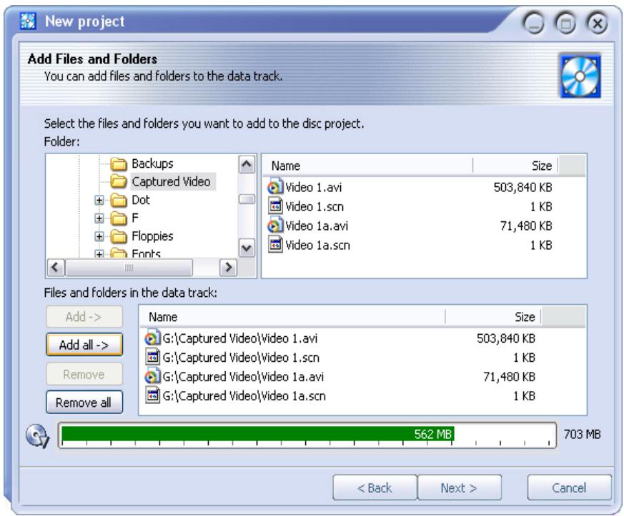 PINNACLE STUDIO MEDIASUITE - Creating a data disc with the Assistant - 1
