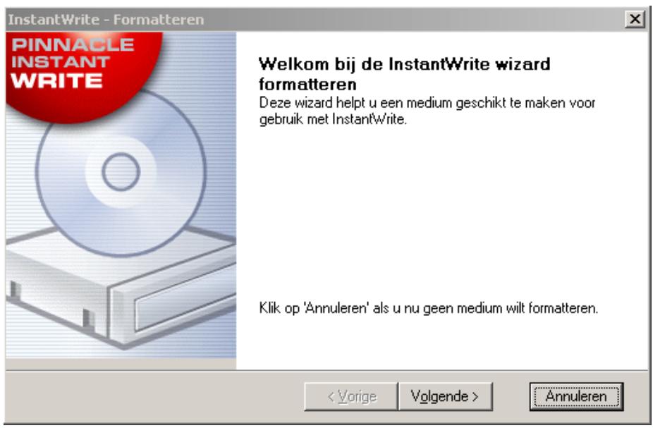 PINNACLE STUDIO MEDIASUITE - - Formatteren met de Wizard Formatteren - 1