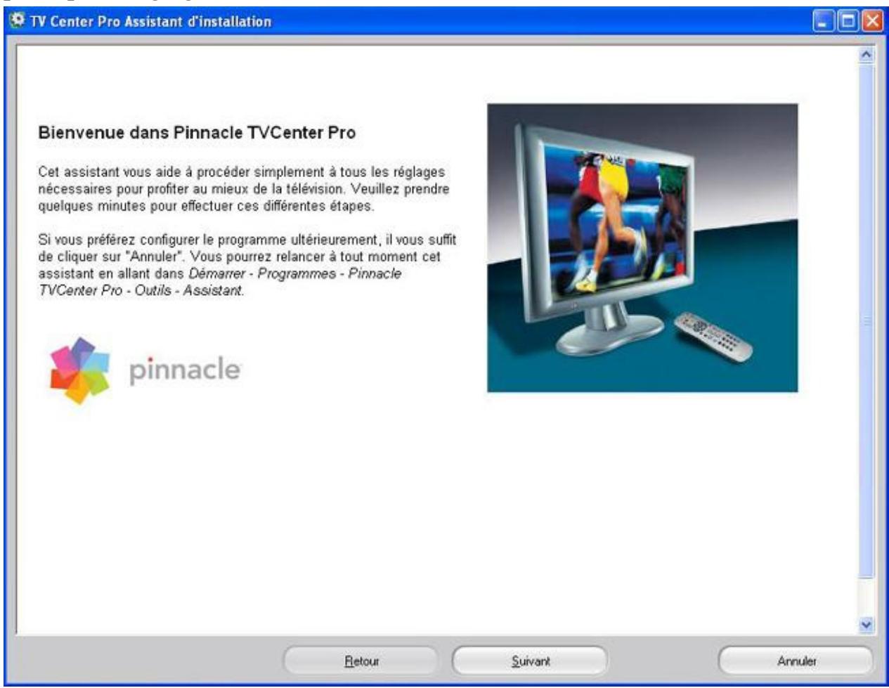 PINNACLE TVCENTER PRO - Assistant de configuration des réglages de base - 1