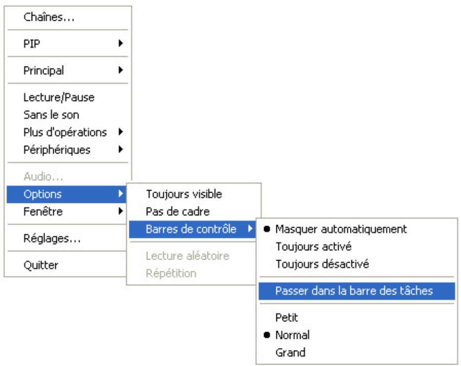 PINNACLE TVCENTER PRO - Positionnement de la barre de commande inférieure - 1