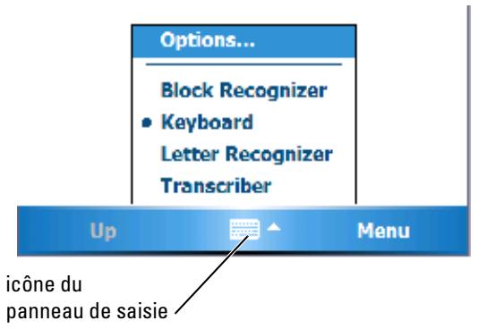 DELL AXIM X51V - Saisie de texte à l'aide du panneau de saisie - 1