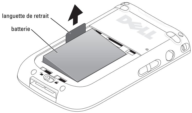 DELL AXIM X51V - Installation et retrait de la batterie - 4