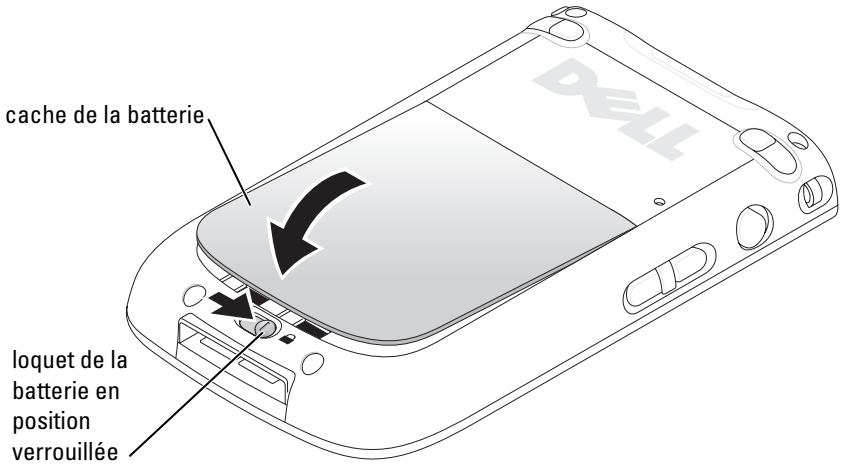 DELL AXIM X51V - Installation et retrait de la batterie - 2