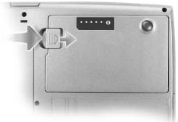 DELL D600 - Extracción de una bateria - 3