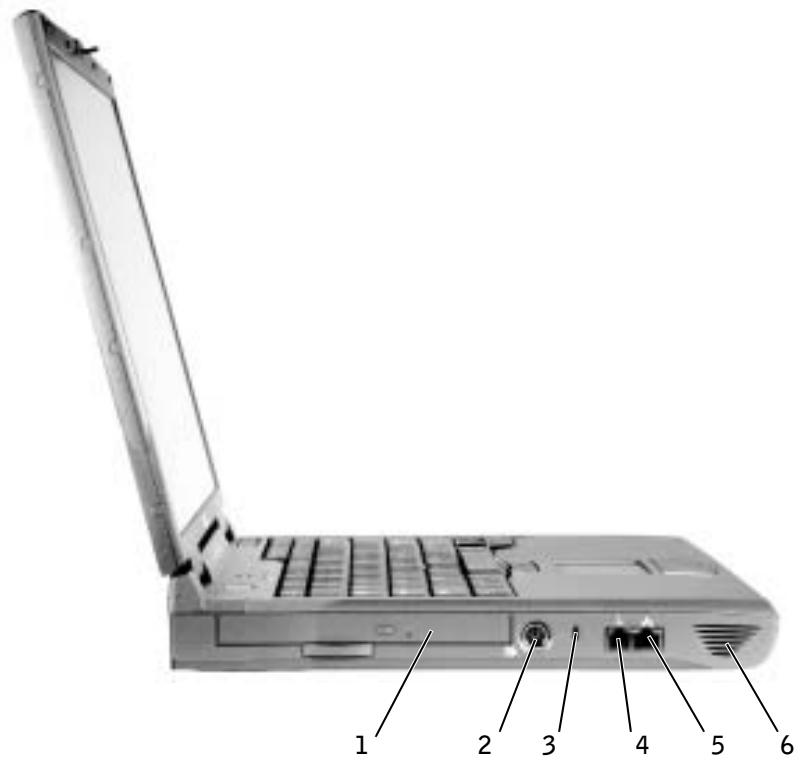 DELL LATITUDE C840 - Vista lateral esquerda - 1