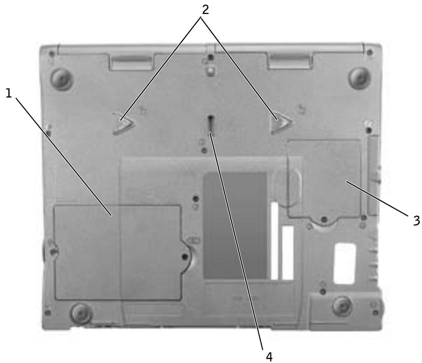 DELL LATITUDE C840 - Vista inferior - 1