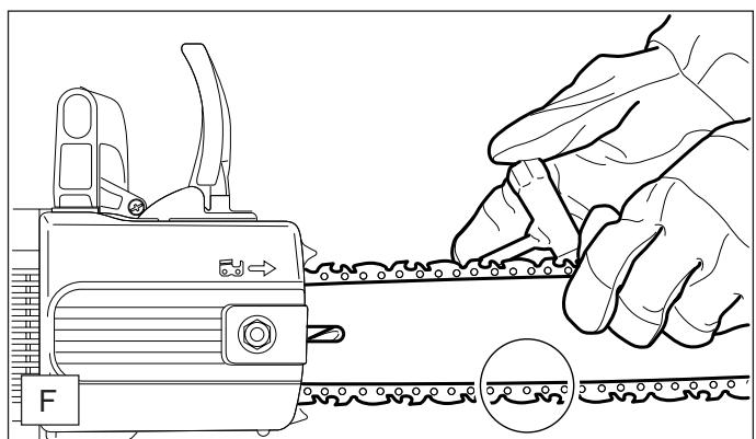 DOLMAR UC4003A - Montage du guide-chaine et de la chaîne - 7
