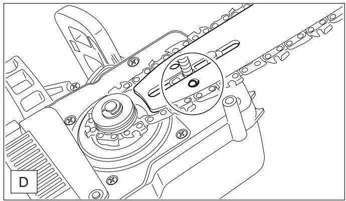 DOLMAR UC4003A - Montage du guide-chaine et de la chaîne - 6