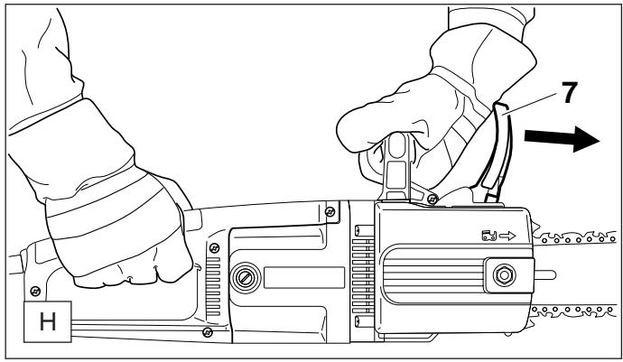 DOLMAR UC4003A - Contrôle de la frein de chaîne - 4