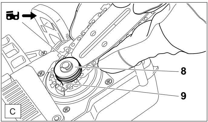 DOLMAR UC4003A - Montage du guide-chaine et de la chaîne - 2