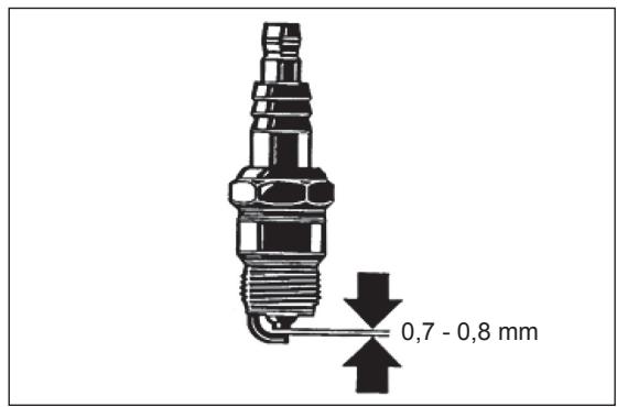 DOLMAR HT-2460 - De bougie controlleren - lodere 8 bedrijfsuren (dagelijks) - 2