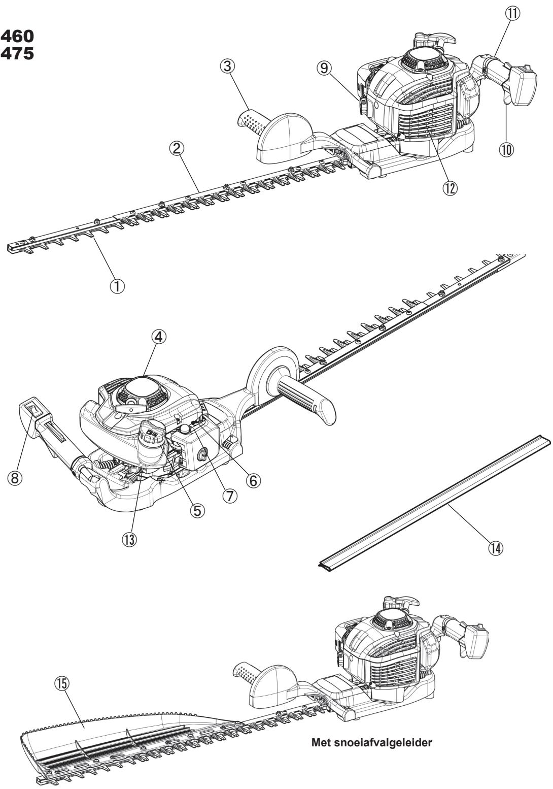 DOLMAR HT-2460 - Benzineheggenschaar: model HT-2460, HT-2475 - 3