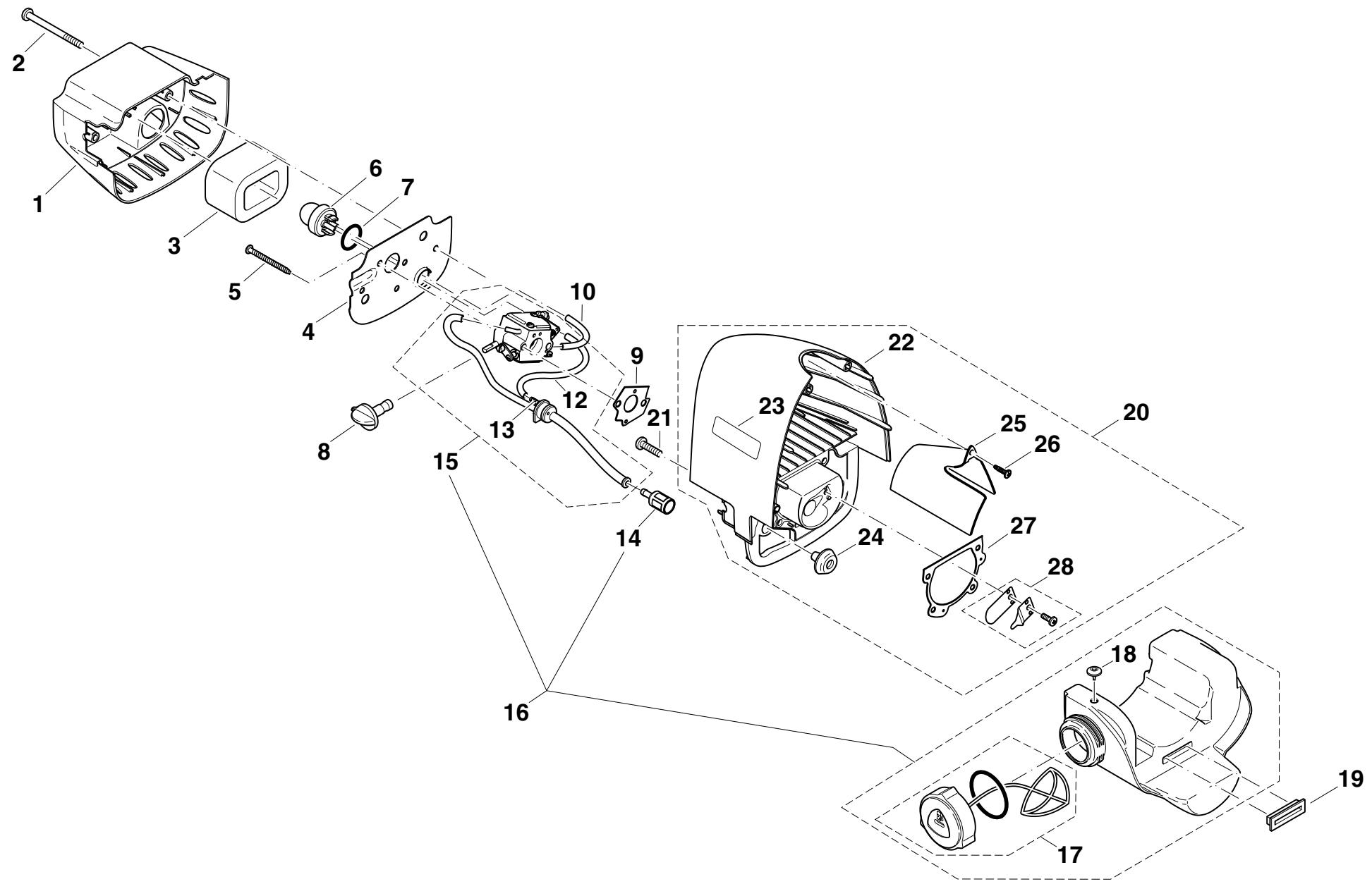 DOLMAR LT-30 - Liste de pièces détachées - 1