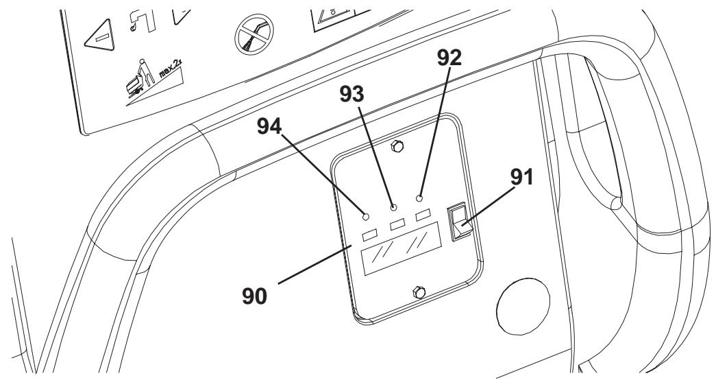 NILFISK BA 551 CD - SICHTFENSTER ZUR LESUNG DER LADEGERÄTDATEN (Option) - 1