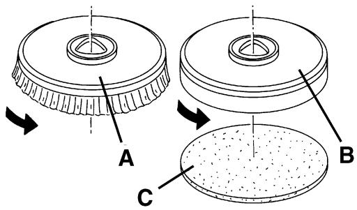 NILFISK BA 551 CD - Installation/Entfernung der Bürsten/Padhalter - 1