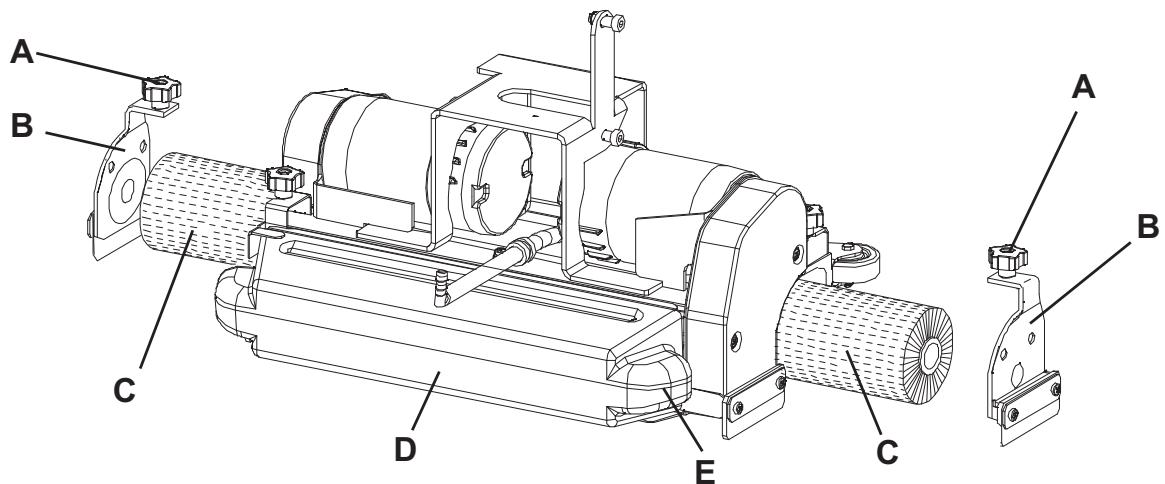 NILFISK BA 661D - Installation / dépose des brosses cylindriques (uniquement pour BA 551CD) - 1