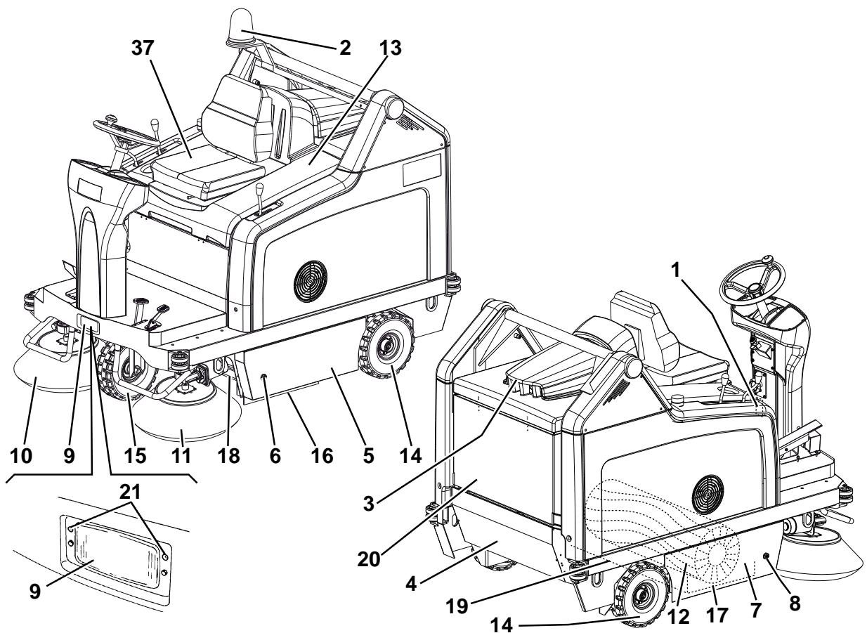 NILFISK SR 1301 B - DESCRIPTION DE LA MACHINE - 1