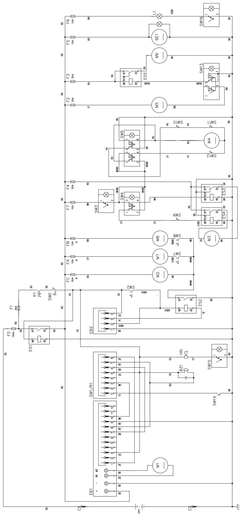 NILFISK SR 1301 B - WIRING DIAGRAM (Continues) - 1
