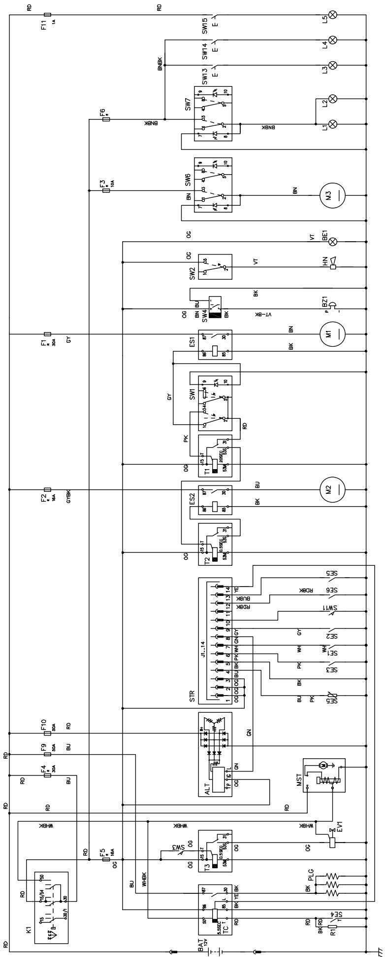 NILFISK SR 1601 P3 - ELEKTRISCH SCHEMA - 1